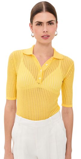 Bite Studios Bite Studios Cotton Net Rib Top Daffodil