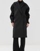 Bite Studios Bite Studios Pleated Sleeve Wool Coat Dark Grey Melange - 2