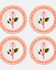 Bitossi Bitossi Botanica Rosa set of 4 porcelain soup plates - 1