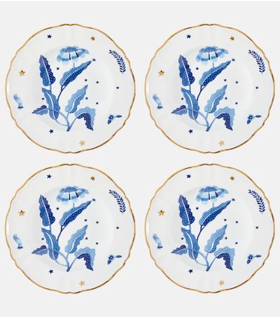 Bitossi Bitossi Marino set of 4 porcelain soup plates