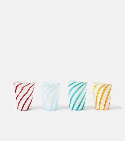 Bitossi Bitossi Set of 4 striped glasses