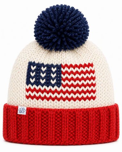 Bits & Bows Bits & Bows Adult American Flag Bobble Hat