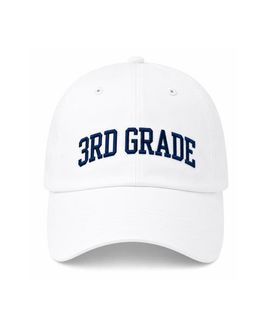 Bits & Bows Bits & Bows Back-to-School Third Grade Baseball Hat