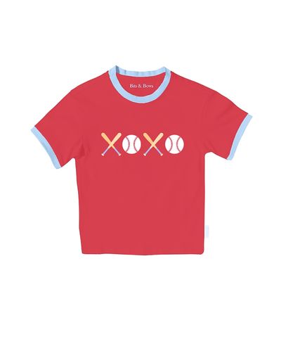 Bits & Bows Bits & Bows Boys' Baseball Xo Valentine's Day T-Shirt