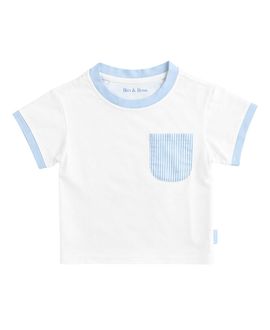 Bits & Bows Bits & Bows Boys' Seersucker Pocket Crewneck Tee