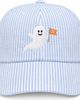 Bits & Bows Bits & Bows Ghost Seersucker Baseball Hat - 1