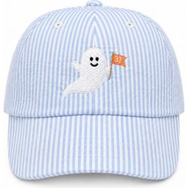 Bits & Bows Bits & Bows Ghost Seersucker Baseball Hat