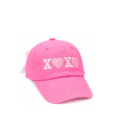 Bits & Bows Bits & Bows Girls' Hearts Xo Bow Baseball Hat