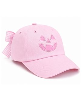 Bits & Bows Bits & Bows Girls' Jack-o-Lantern Bow Baseball Hat