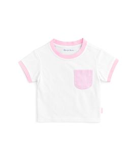Bits & Bows Bits & Bows Girls' Seersucker Pocket Crewneck Tee