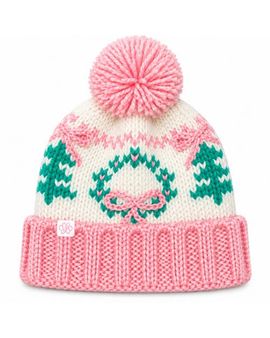 Bits & Bows Bits & Bows Holiday Wreath Bobble Hat (baby)