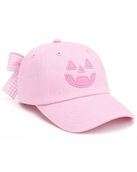 Bits & Bows Bits & Bows Jack-O-Lantern Bow Baseball Hat