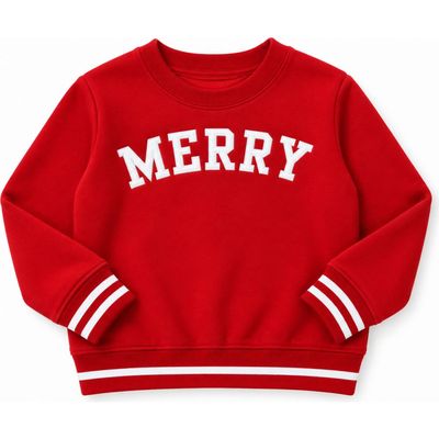 Bits & Bows Bits & Bows Merry Signature Crewneck Sweatshirt (toddler, Little Kid, Big Kid)