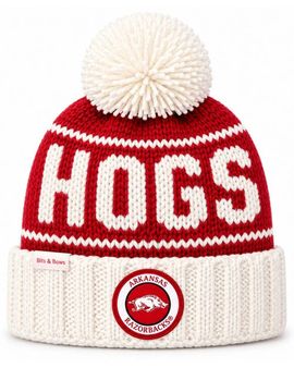 Bits & Bows Bits & Bows Officially Licensed Arkansas Razorbacks Bobble Hat (baby)