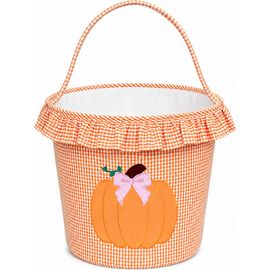 Bits & Bows Bits & Bows Ruffled Pumpkin Halloween Trick-or-Treat Tote