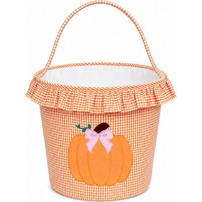 Bits & Bows Bits & Bows Ruffled Pumpkin Halloween Trick-or-Treat Tote