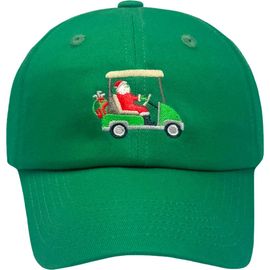 Bits & Bows Bits & Bows Santa Golf Cart Adult Baseball Hat