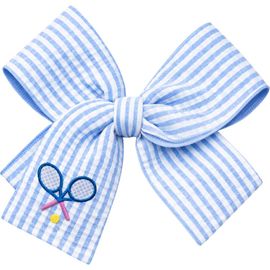 Bits & Bows Bits & Bows Tennis Rackets Seersucker Hair Bow