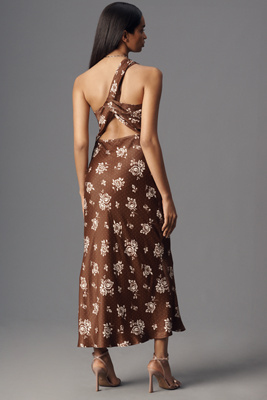 bl-nk carilena one-shoulder maxi dress CARILENA DRESS | One-Shoulder Statement Dress | Back Detail