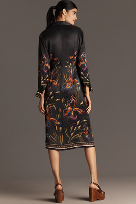 chinese dress ladies Vanessa Floral- Midi Shirt Dress with Belt (New! 3 colors)  DivAbby
