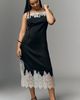 Bl-nk Lace-Trim Midi Slip Dress - 5
