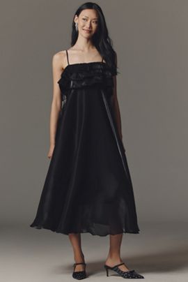 Bl-nk Manouk Smocked Midi Dress