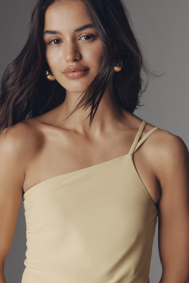 bl nk one shoulder slip dress Bl-nk Satin One-Shoulder Lace Midi Dress at Mall of America in Bloomington, MN