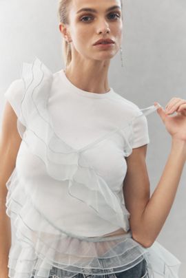 Bl-nk Sleeveless Ruffle Top