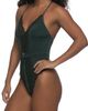 Black Bow Black Bow Henny Satin & Lace Thong Bodysuit - 3