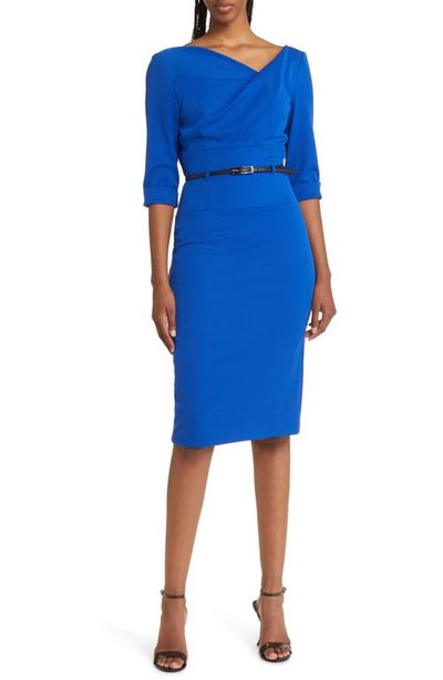 Black Halo Black Halo Jackie Belted Sheath Dress