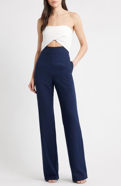 Black Halo Black Halo Jada Strapless Wide Leg Jumpsuit