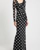 Black Halo Black Halo Lazul Ruched Long Sleeve Gown - 1
