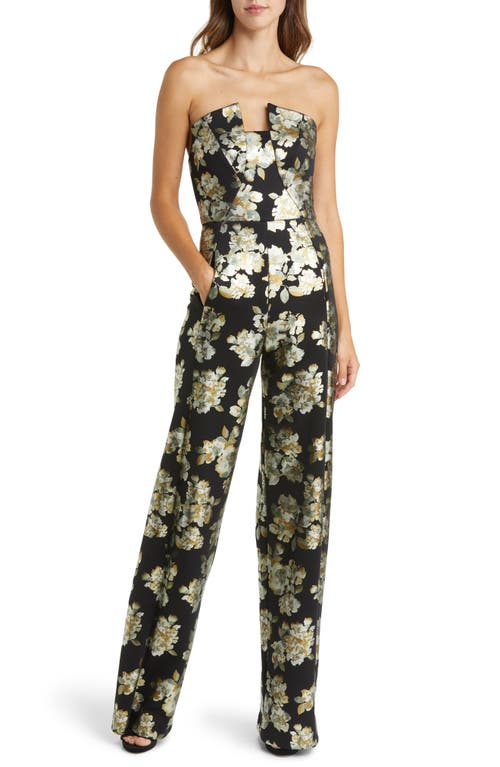 Black Halo Black Halo Lena Floral Strapless Jumpsuit