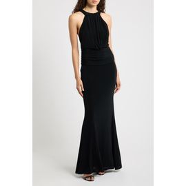 Black Halo Black Halo Lucine Ruched Sleeveless Gown 