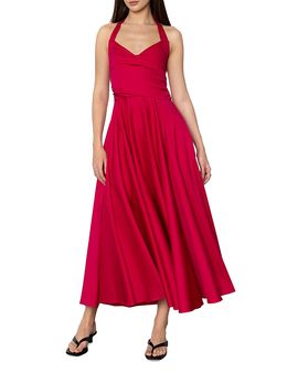 Black Halo Black Halo Noelle Cotton Stretch Halter Dress