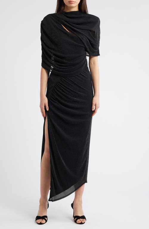 black cut out asymmetric dress Strappy Cut Out Asymmetric Bandage Dress – CHICIDA main image 0