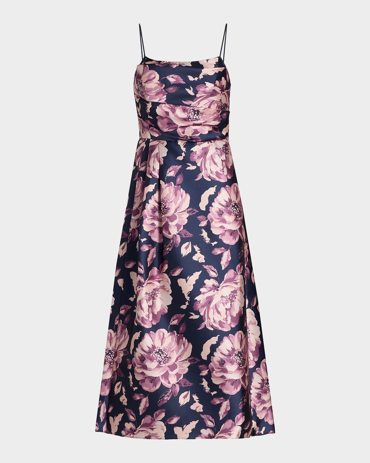 Black Halo Cayetana Floral Satin Midi-Dress