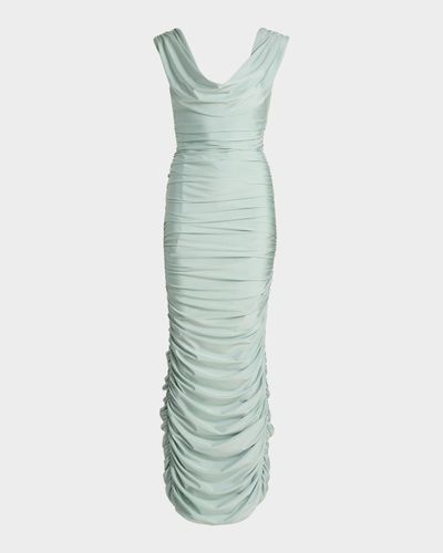 Black Halo Evangeline Ruched Gown