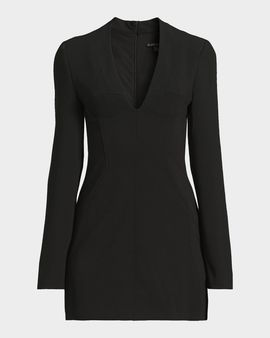 Black Halo Kenna Stretch-Crepe Mini Dress