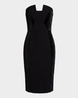 Black Halo Lena Strapless Sheath Dress