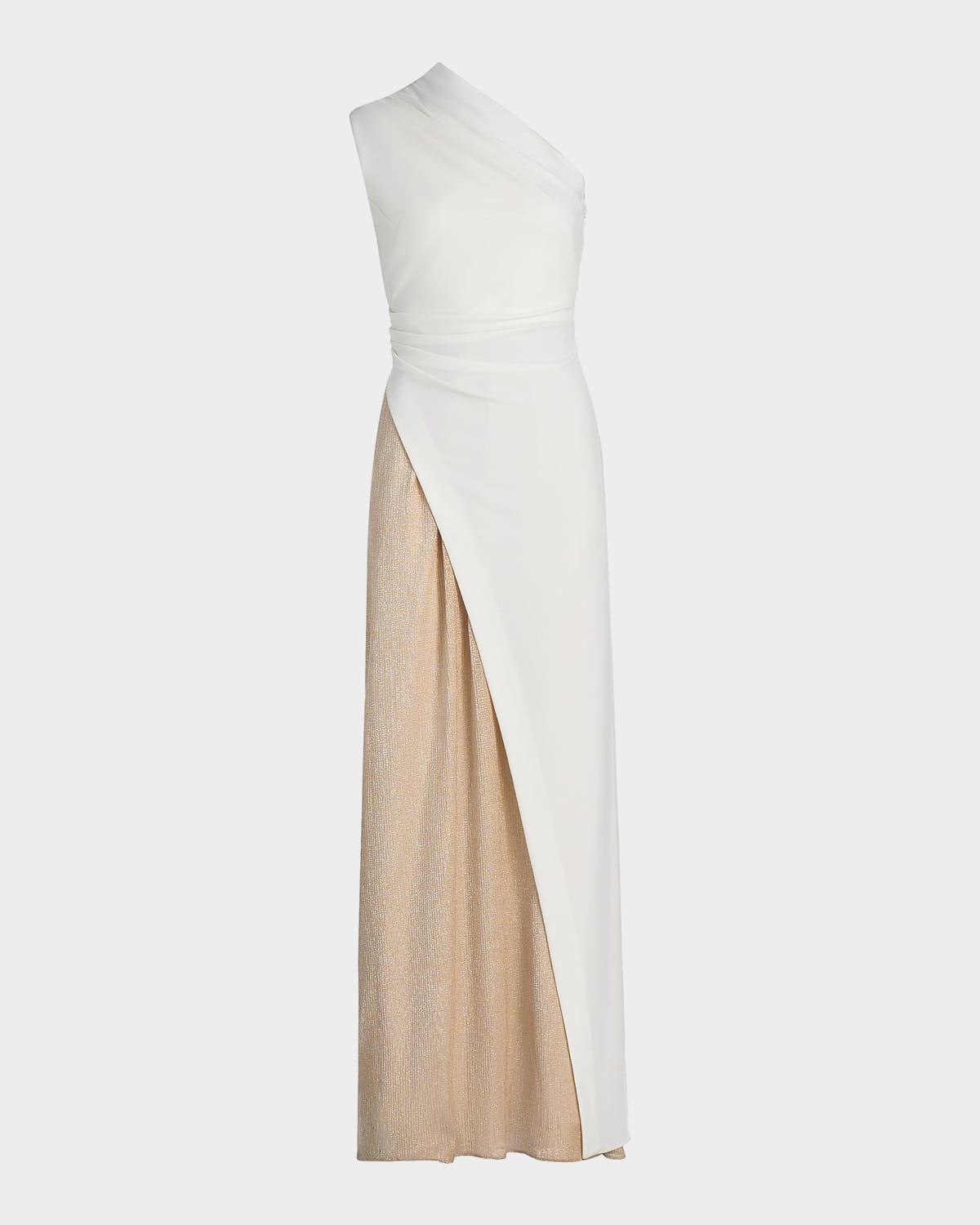 Black Halo Marigold Two-Tone One-Shoulder A-Line Gown