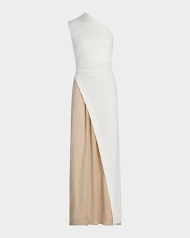 Black Halo Marigold Two-Tone One-Shoulder A-Line Gown