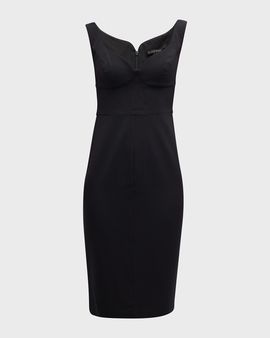 Black Halo Sleeveless Sweetheart Midi Sheath Dress