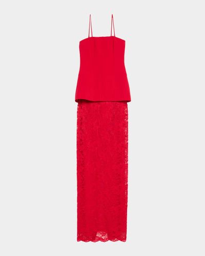 Black Halo Sunara Square-Neck Column Maxi Dress