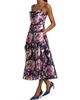 Black Halo Women's Cayetana Floral Satin Midi-Dress - 2