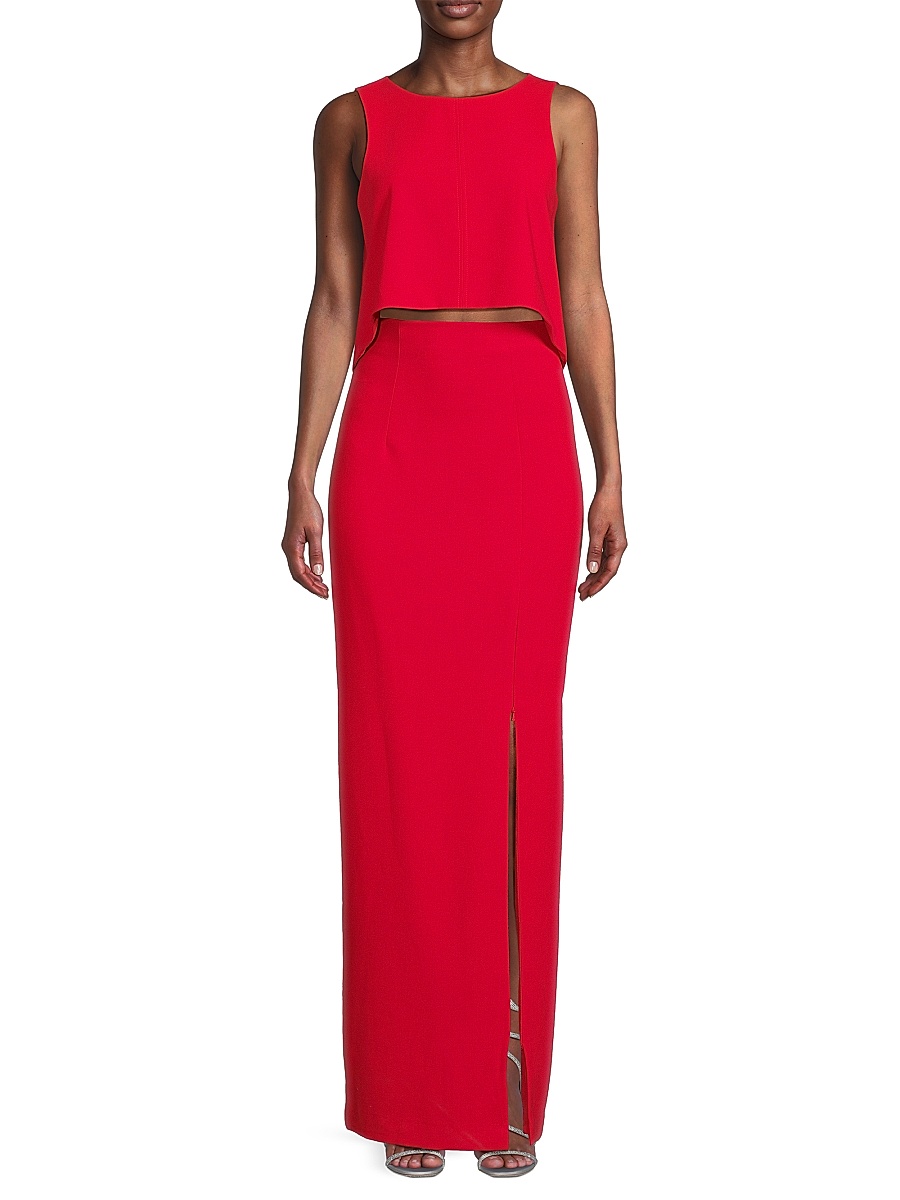 black halo kacie 2 piece maxi dress Kacie 2 Piece Maxi Dress In Black