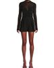 Black Halo Women's Leonarda Mesh Metallic Long-Sleeve Romper - 2