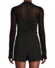 Black Halo Women's Leonarda Mesh Metallic Long-Sleeve Romper - 5