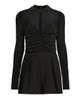 Black Halo Women's Leonarda Mesh Metallic Long-Sleeve Romper - 7