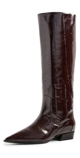Black Suede Studio Black Suede Studio Aero 25 Boots Brown Eel Printed Leather